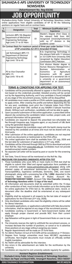uot-nowshera-jobs-2026-shuhada-e-aps-university-advertisement